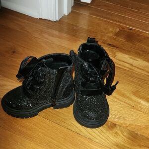 Cat & Jack Sparkly Black Kids Boots